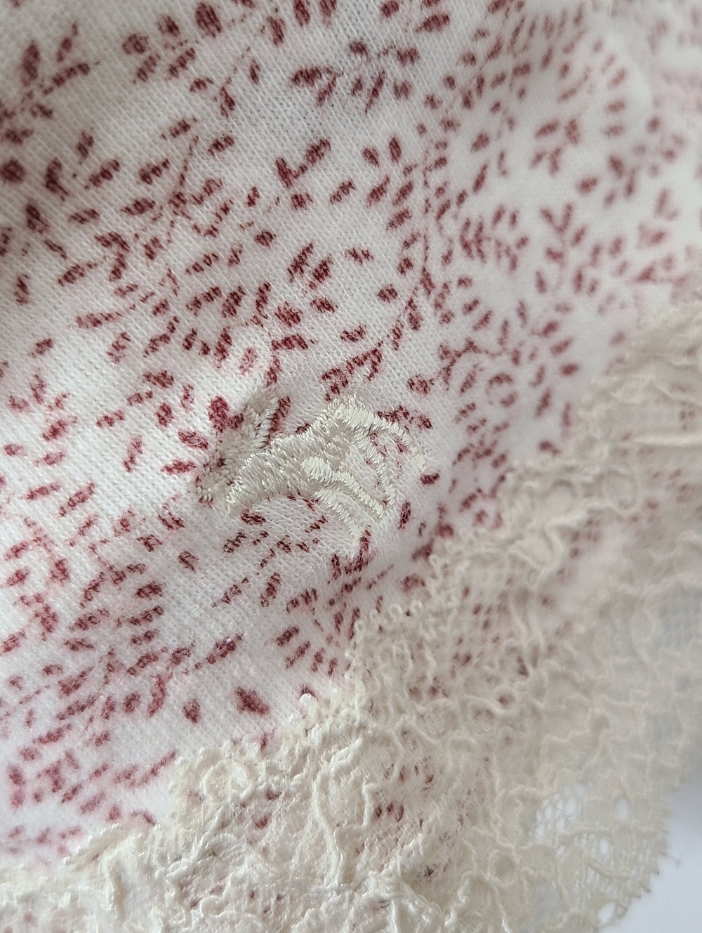 ♡ Y2K ♡ Abercrombie Burgundy Floral Lace Button Front Babydoll Cami Tank Top - Picture 6 of 9